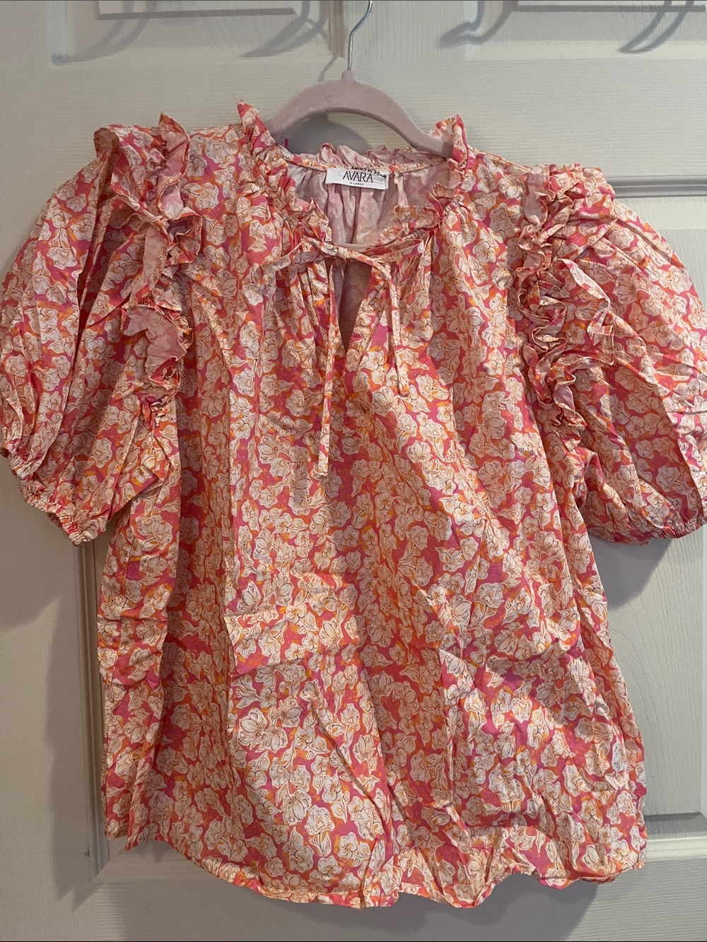Cotton floral print top by AVARA